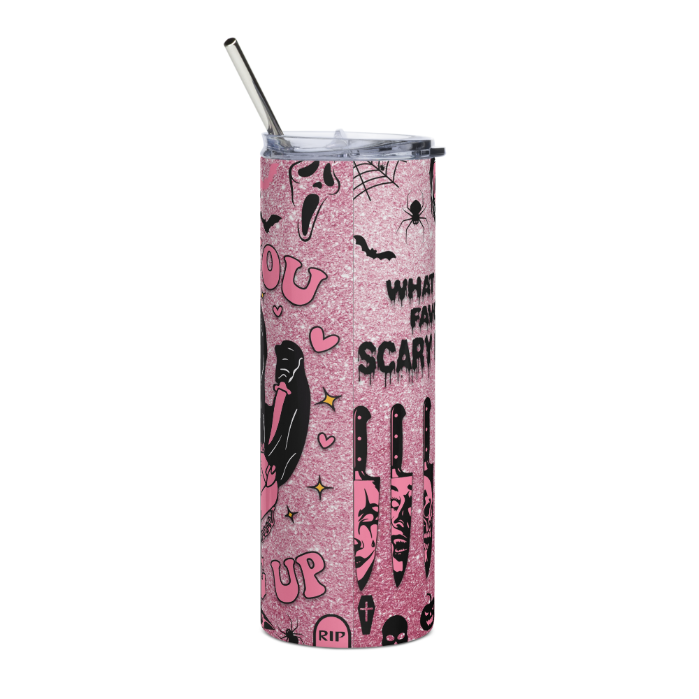 Pink Ghost Face 20oz Tumbler Cup