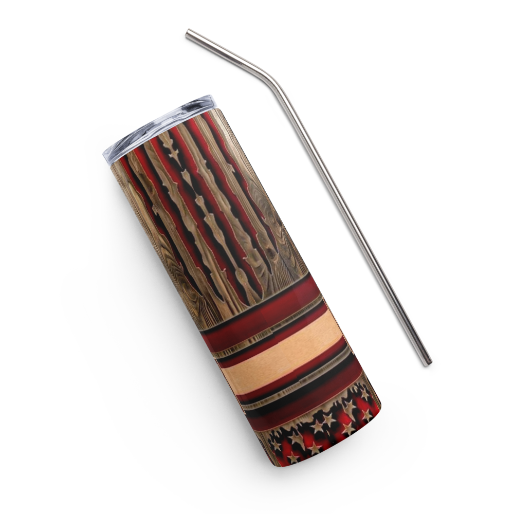 Harley Orange Wood 20oz Tumbler