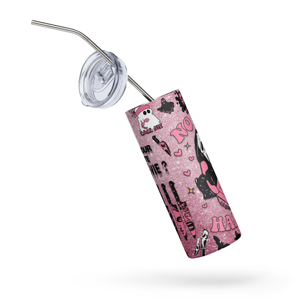 Pink Ghost Face 20oz Tumbler Cup