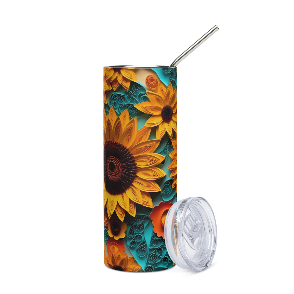 Sunflower 3D 20oz Tumbler Cup