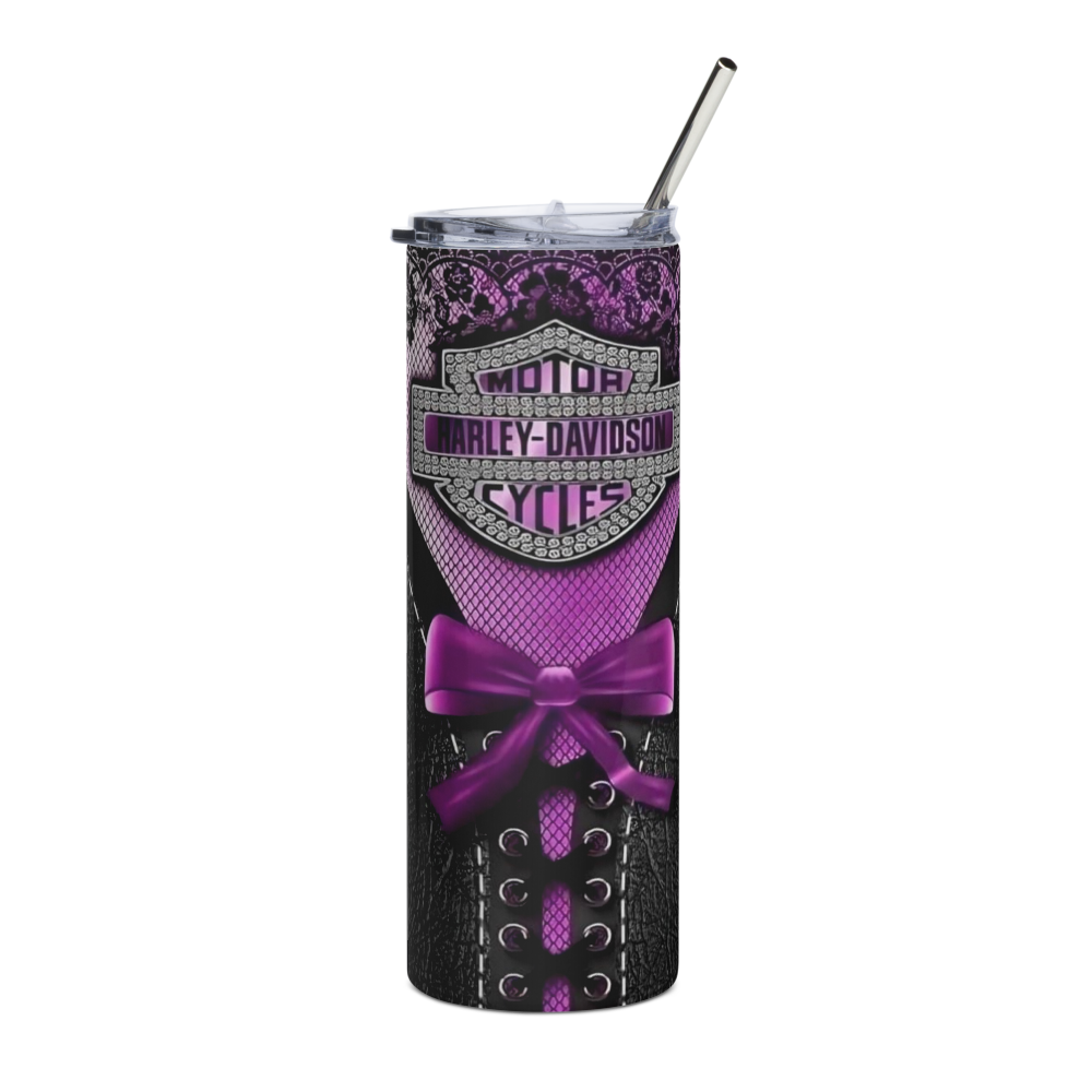 Pink & Purple Lace Harley 20oz Tumbler