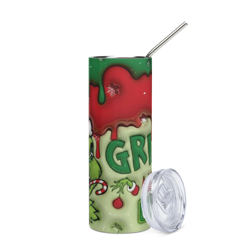 Grinch Mode Puffy 20oz Tumbler Cup