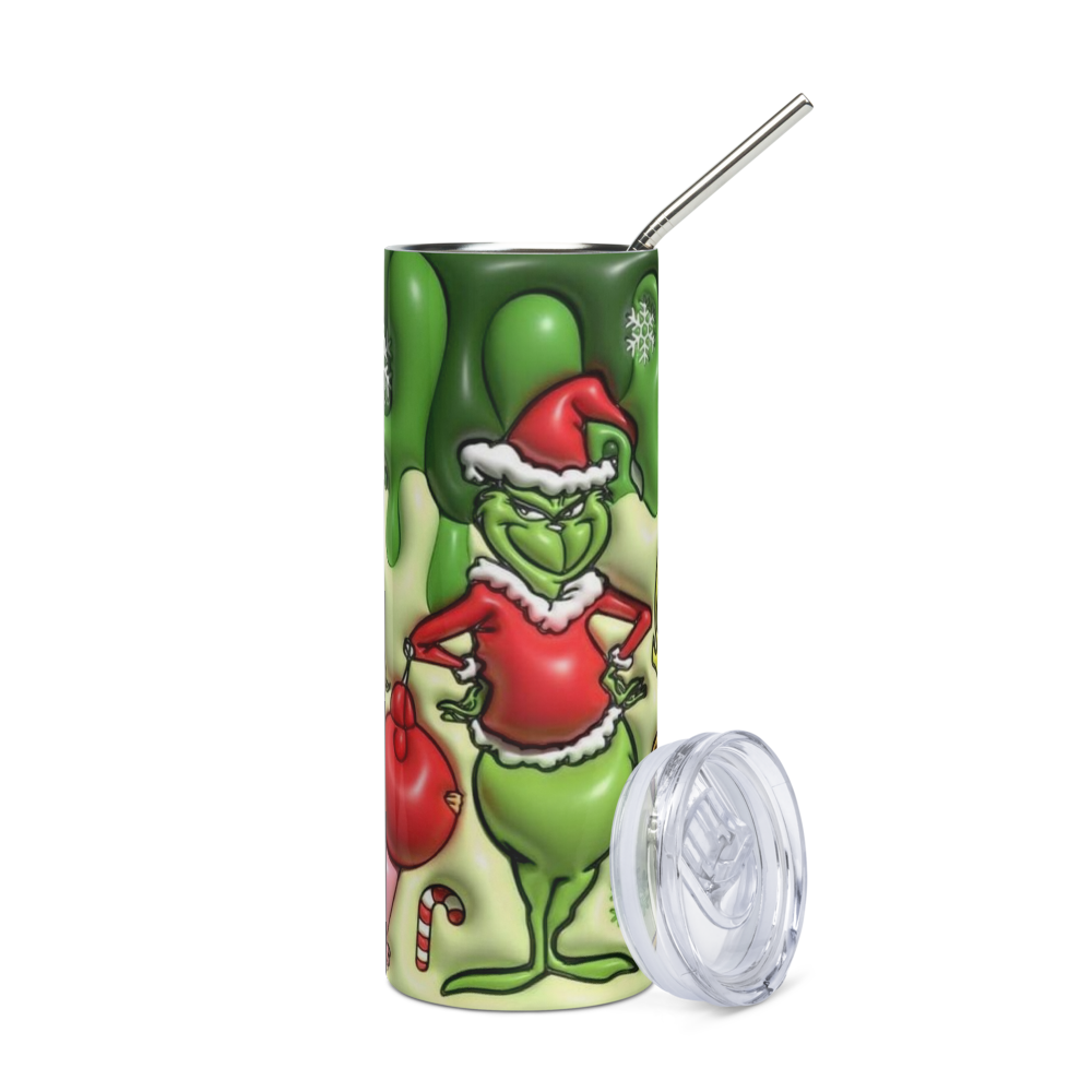 Green Grinch Puffy 20oz Tumbler
