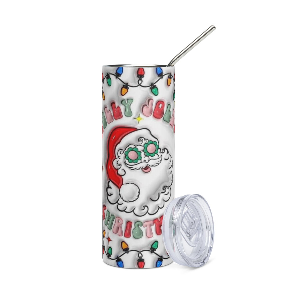 Holly Jolly Christmas Puffy 20oz Tumbler