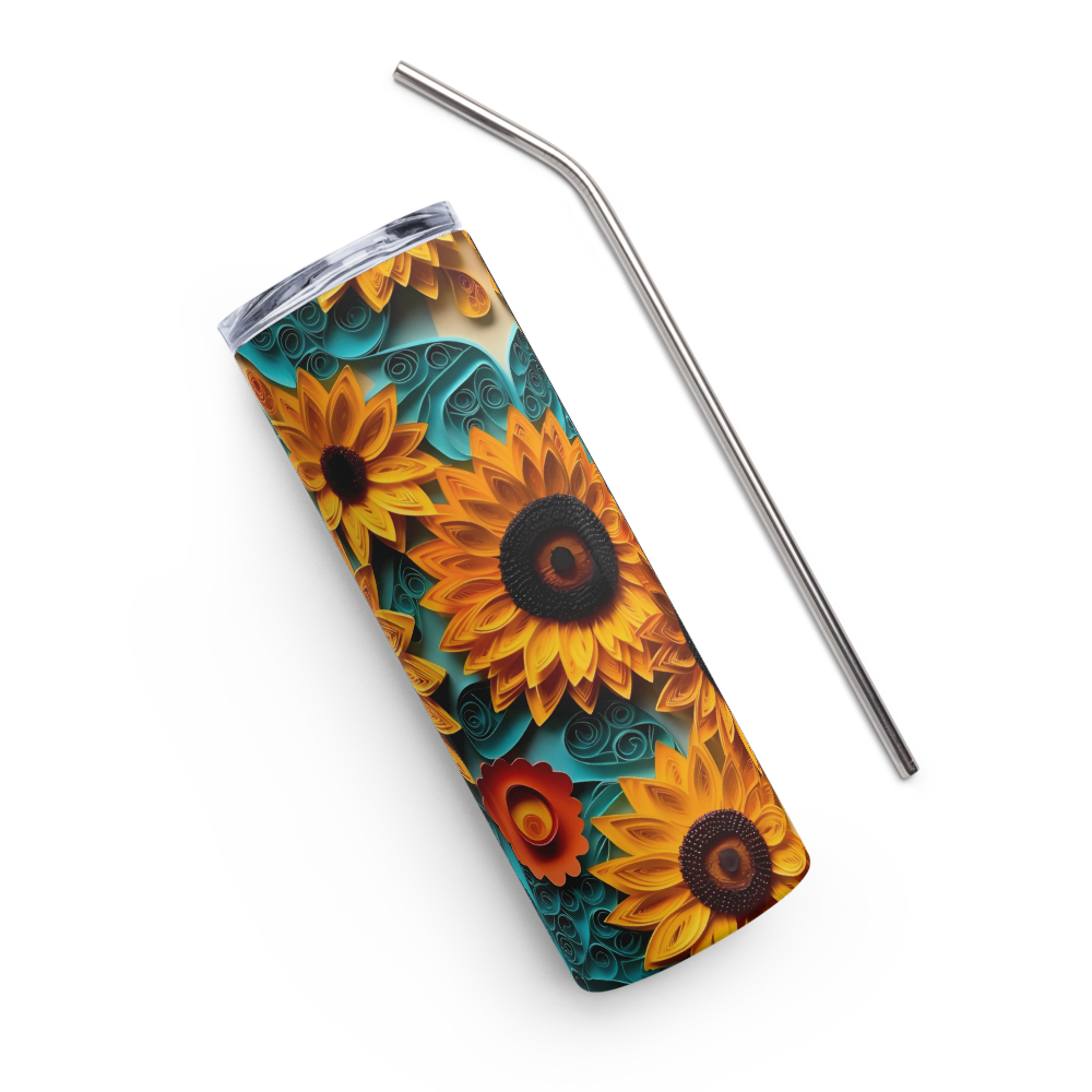 Sunflower 3D 20oz Tumbler Cup