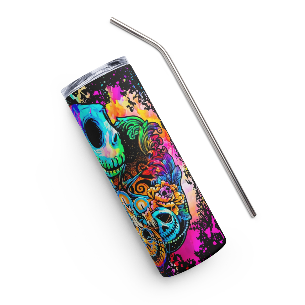 Neon Skellington 20oz Tumbler Cup