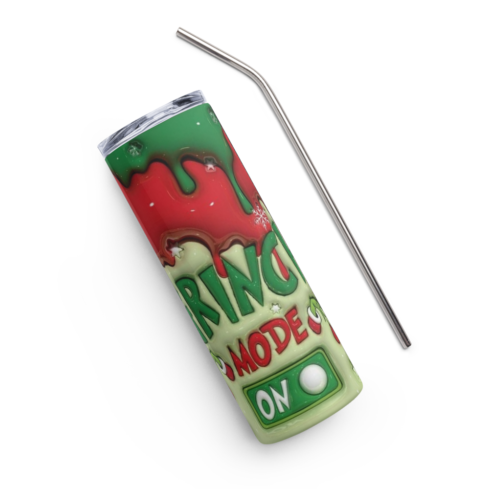 Grinch Mode Puffy 20oz Tumbler Cup