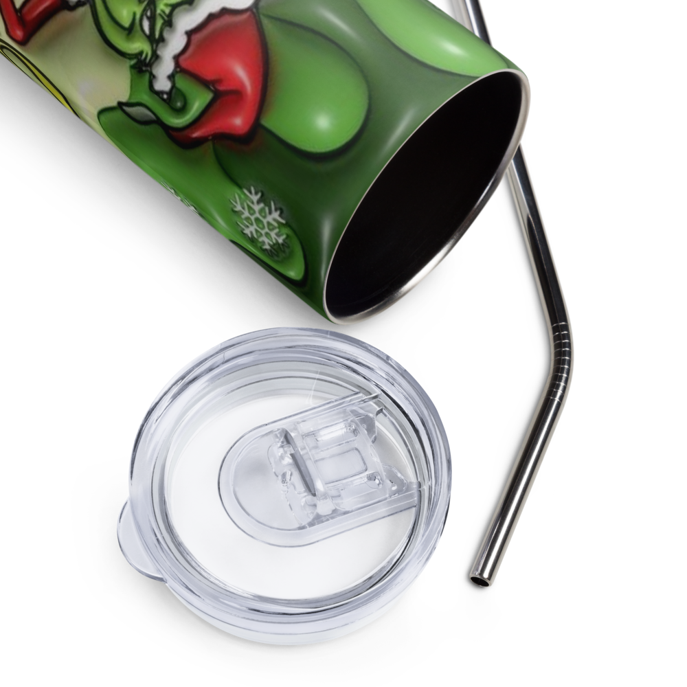 Green Grinch Puffy 20oz Tumbler