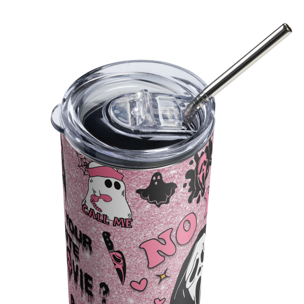 Pink Ghost Face 20oz Tumbler Cup