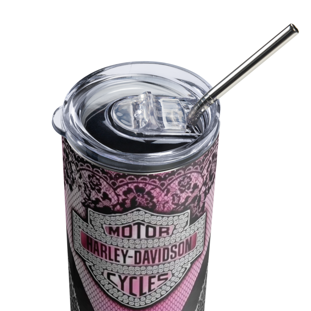 Pink & Purple Lace Harley 20oz Tumbler