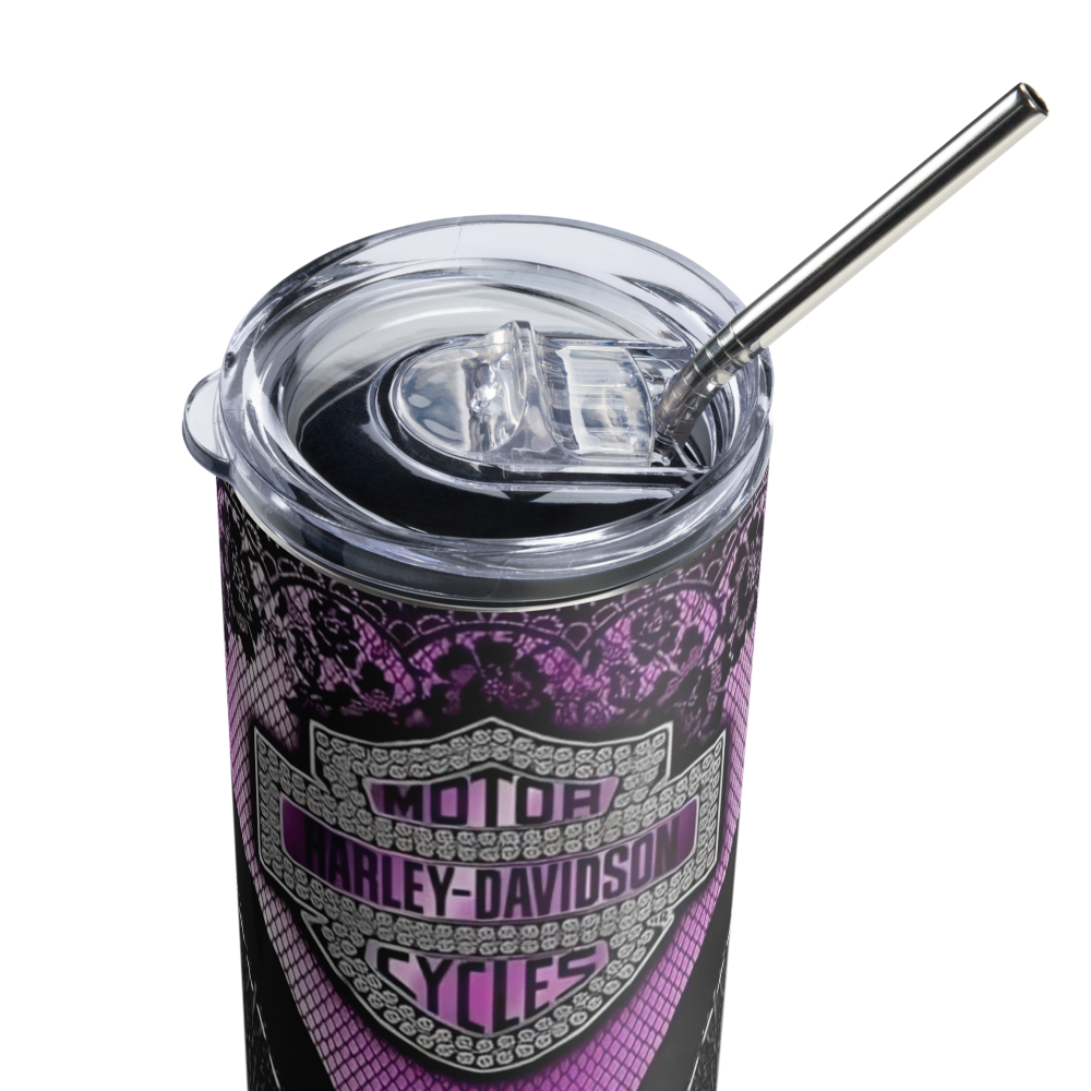 Pink & Purple Lace Harley 20oz Tumbler