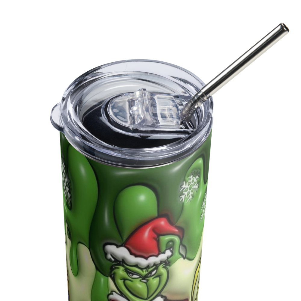 Green Grinch Puffy 20oz Tumbler