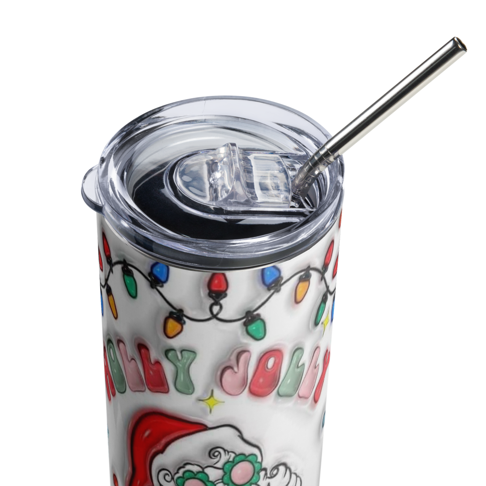 Holly Jolly Christmas Puffy 20oz Tumbler