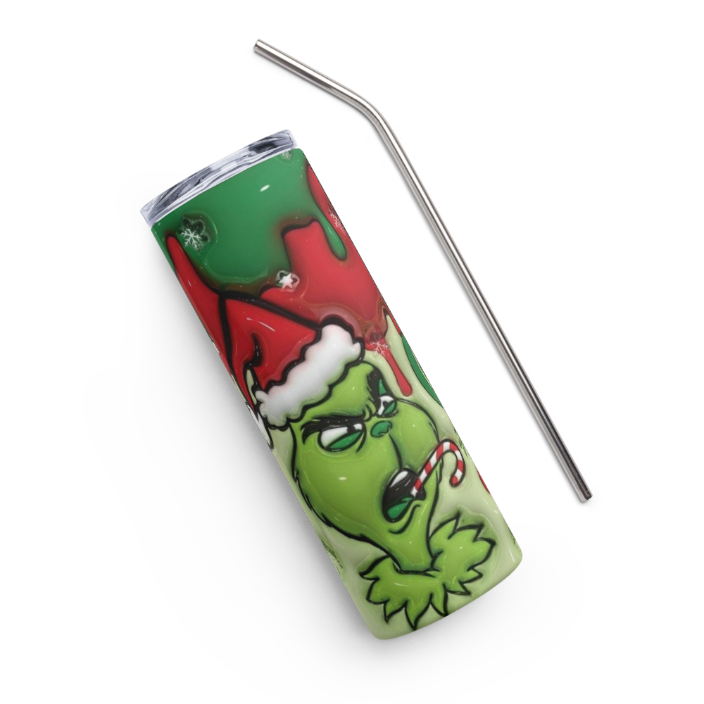 Grinch Mode Puffy 20oz Tumbler Cup