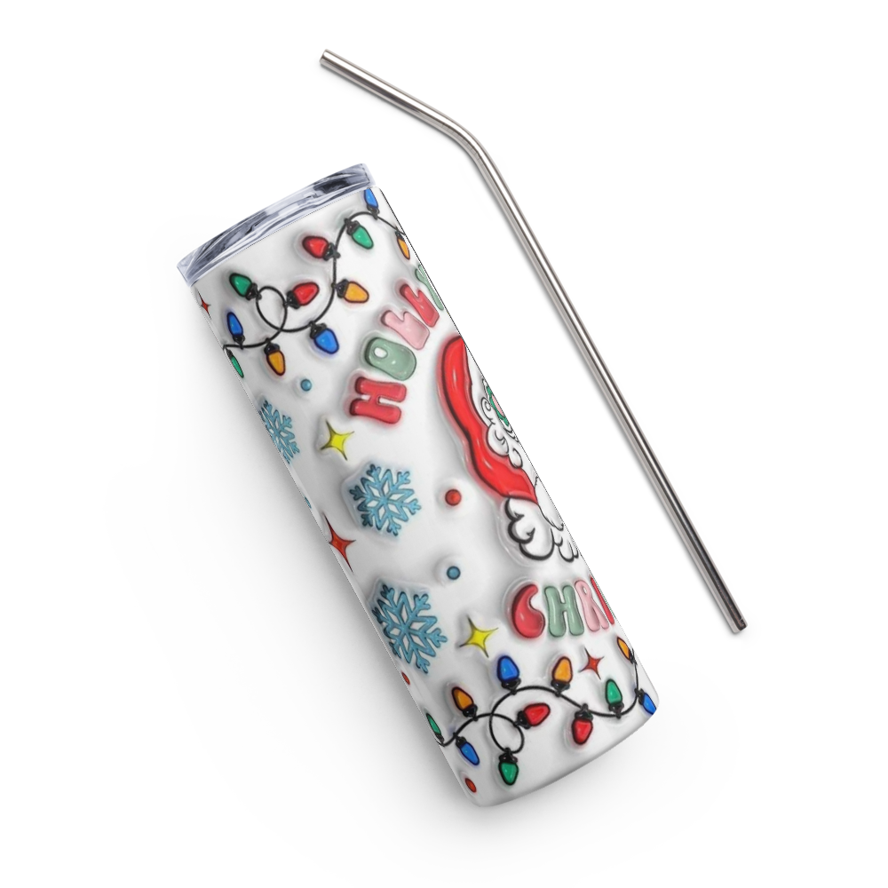 Holly Jolly Christmas Puffy 20oz Tumbler