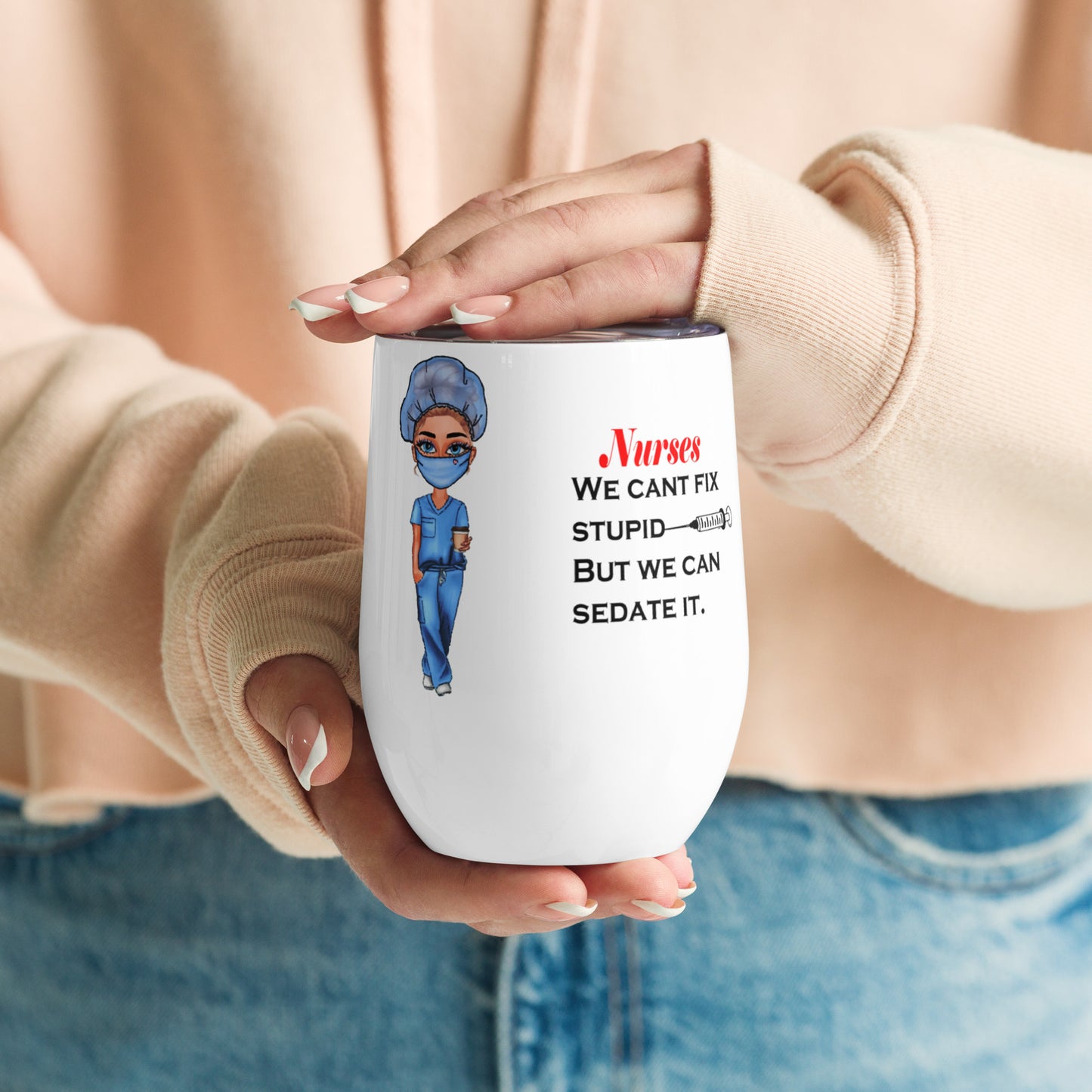 Nurse Wine tumbler