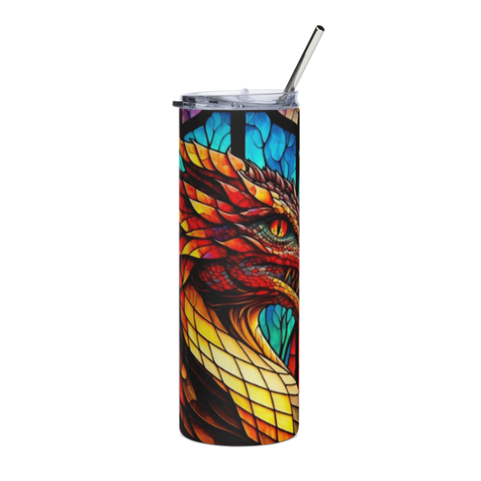 Stain Glass Dragon 20oz Tumbler Cup