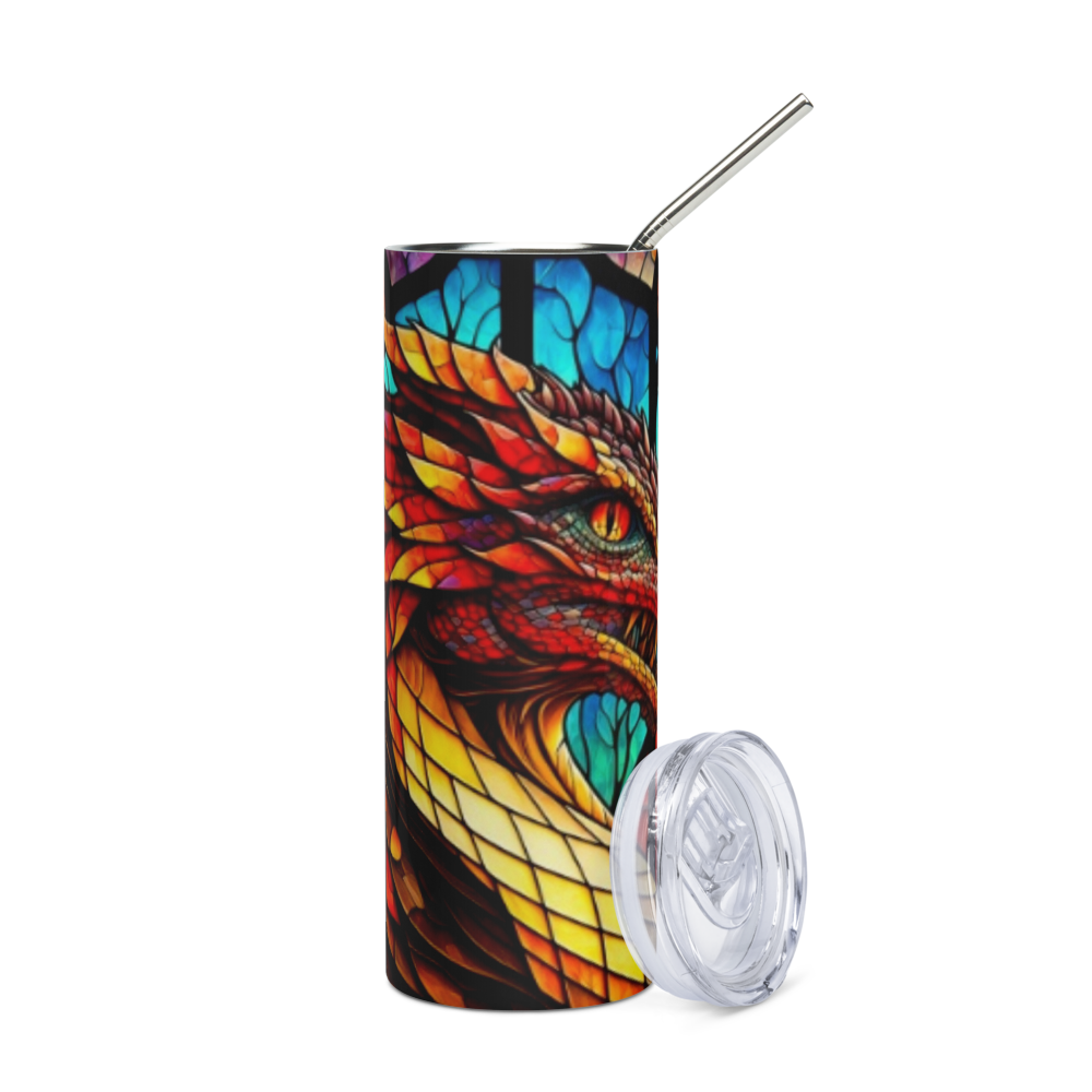 Stain Glass Dragon 20oz Tumbler Cup