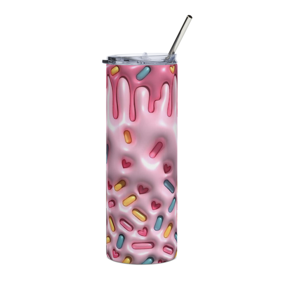 Puffy Donut Sprinkles 20oz Tumbler Cup