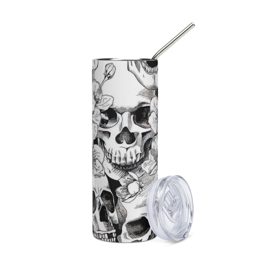 Skulls and Flowers 20oz Tumbler Cup