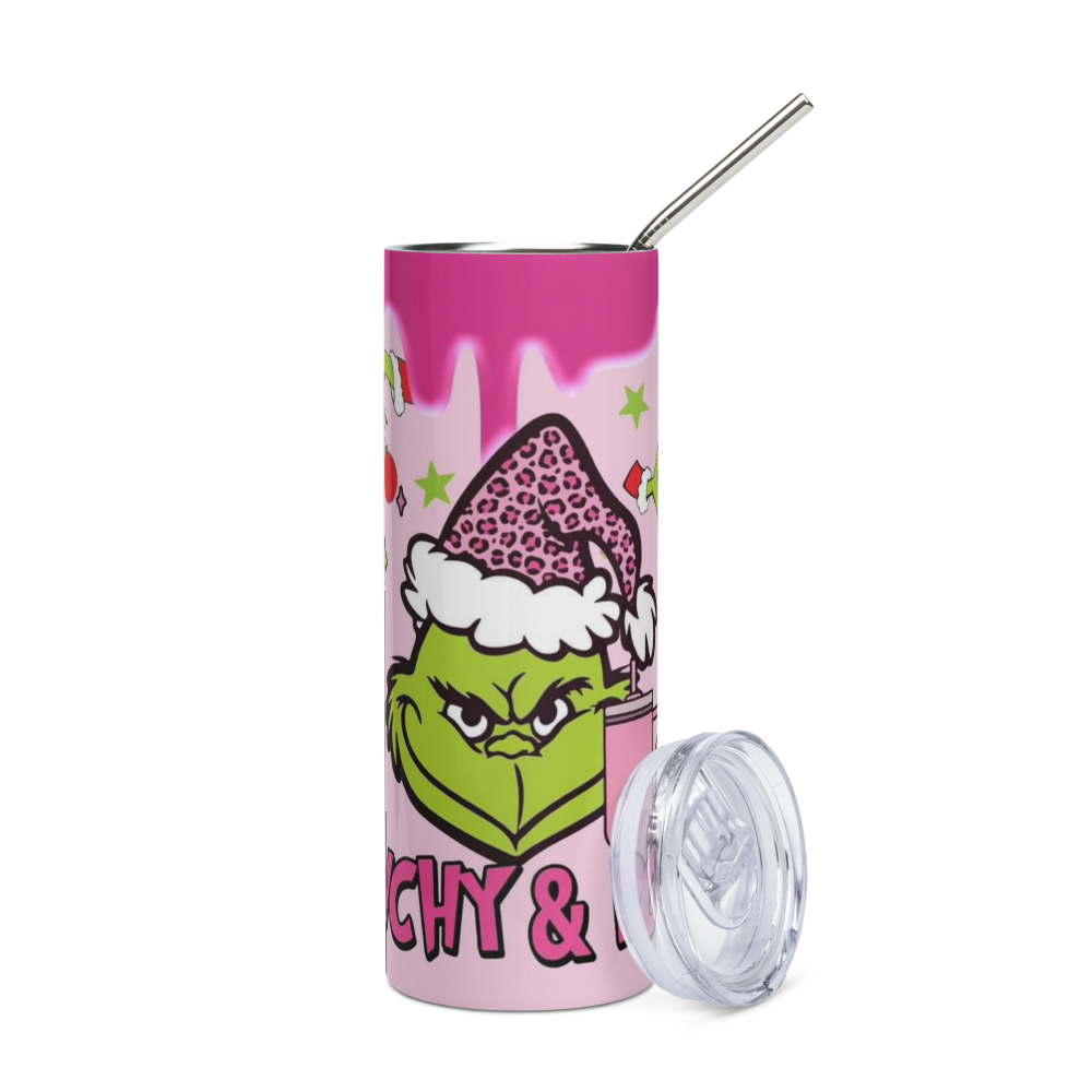 Pink Grinchy and Bougie 20oz Tumbler