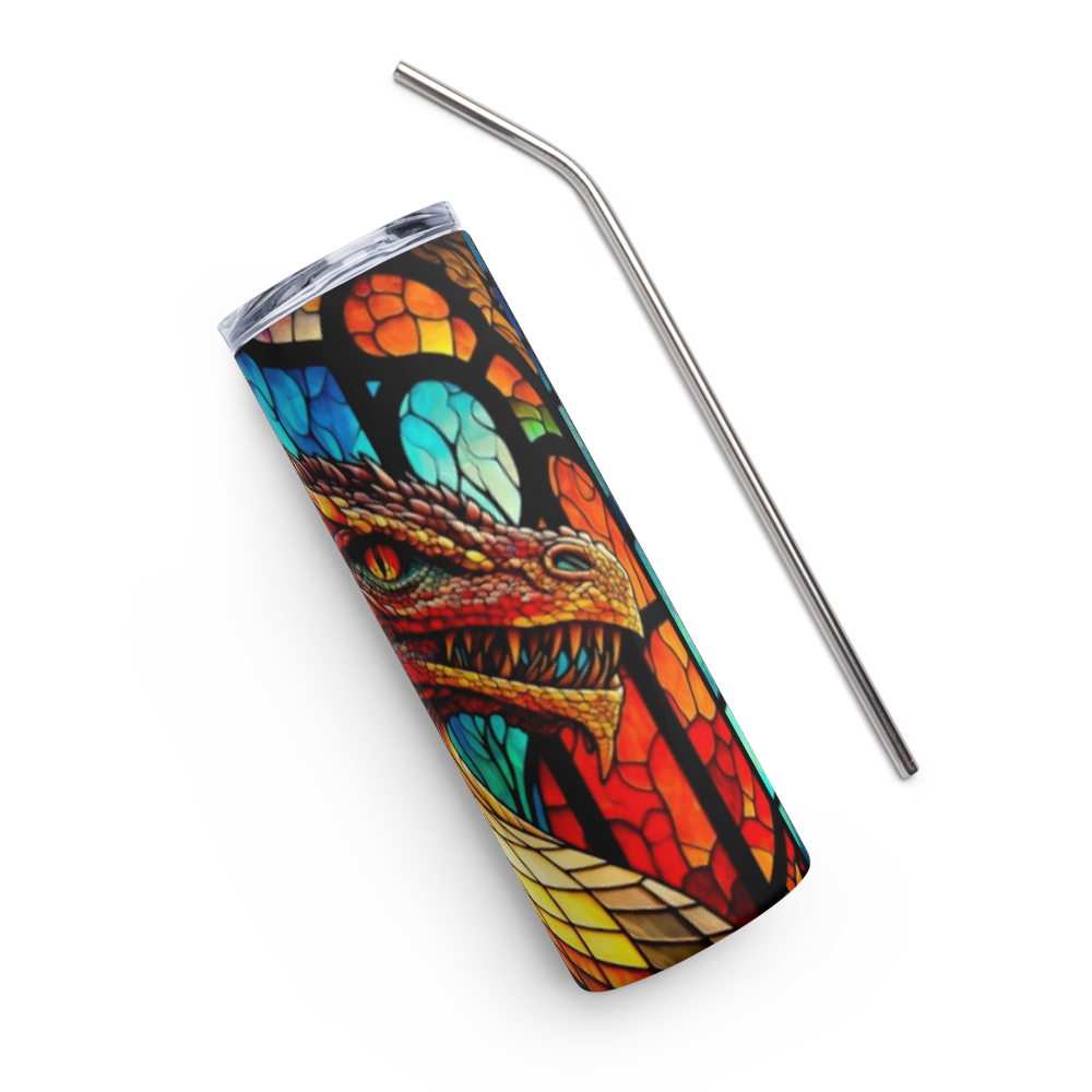 Stain Glass Dragon 20oz Tumbler Cup