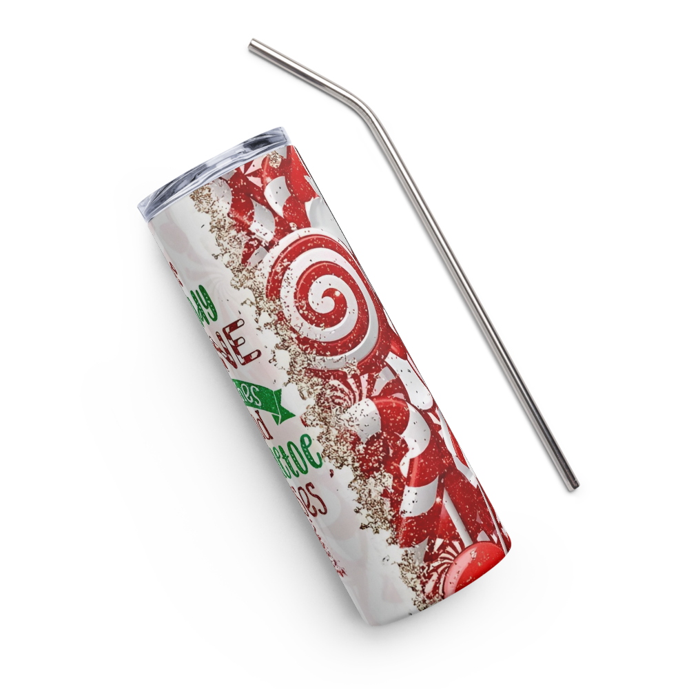 Candy Cane Wishes Christmas 20oz Tumbler