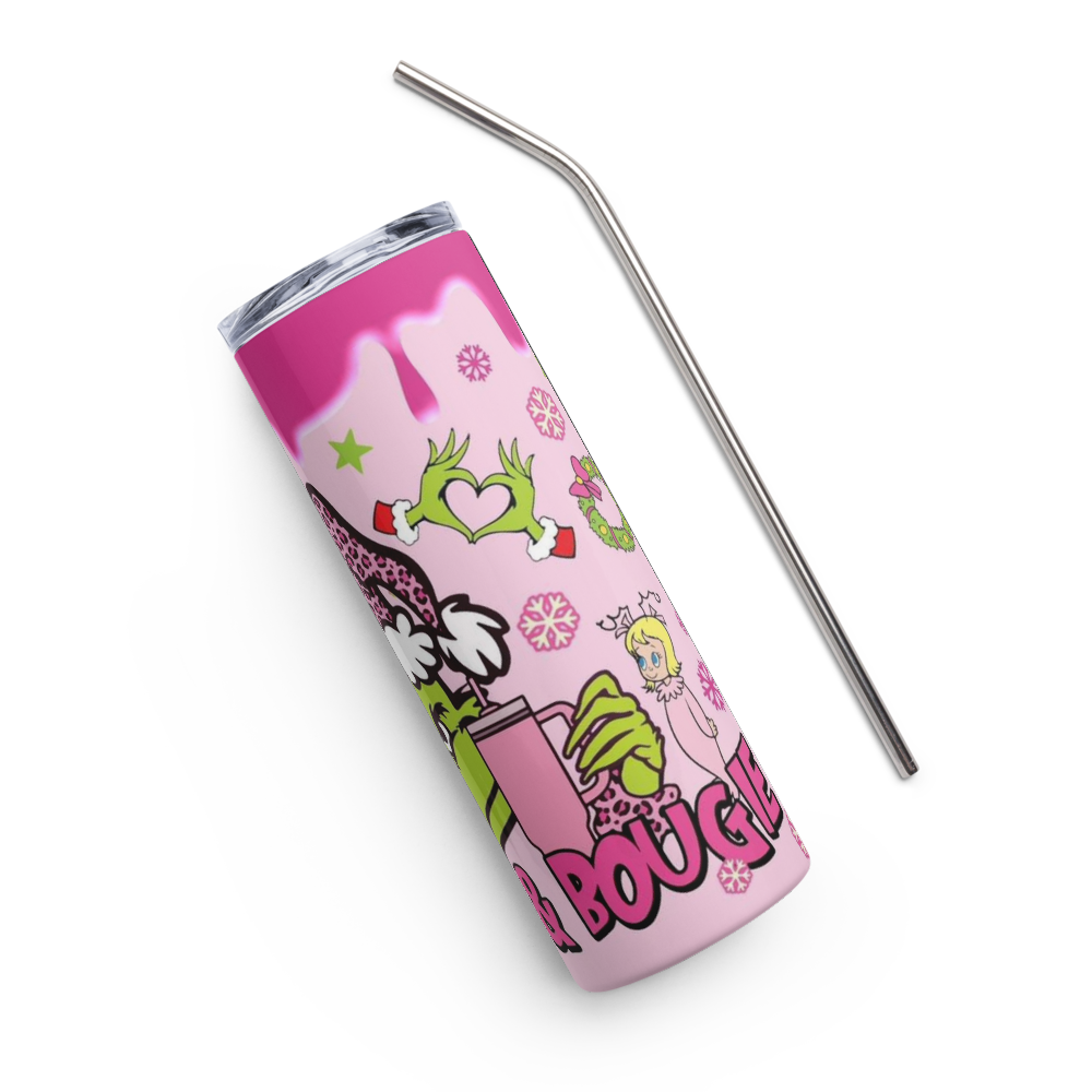 Pink Grinchy and Bougie 20oz Tumbler