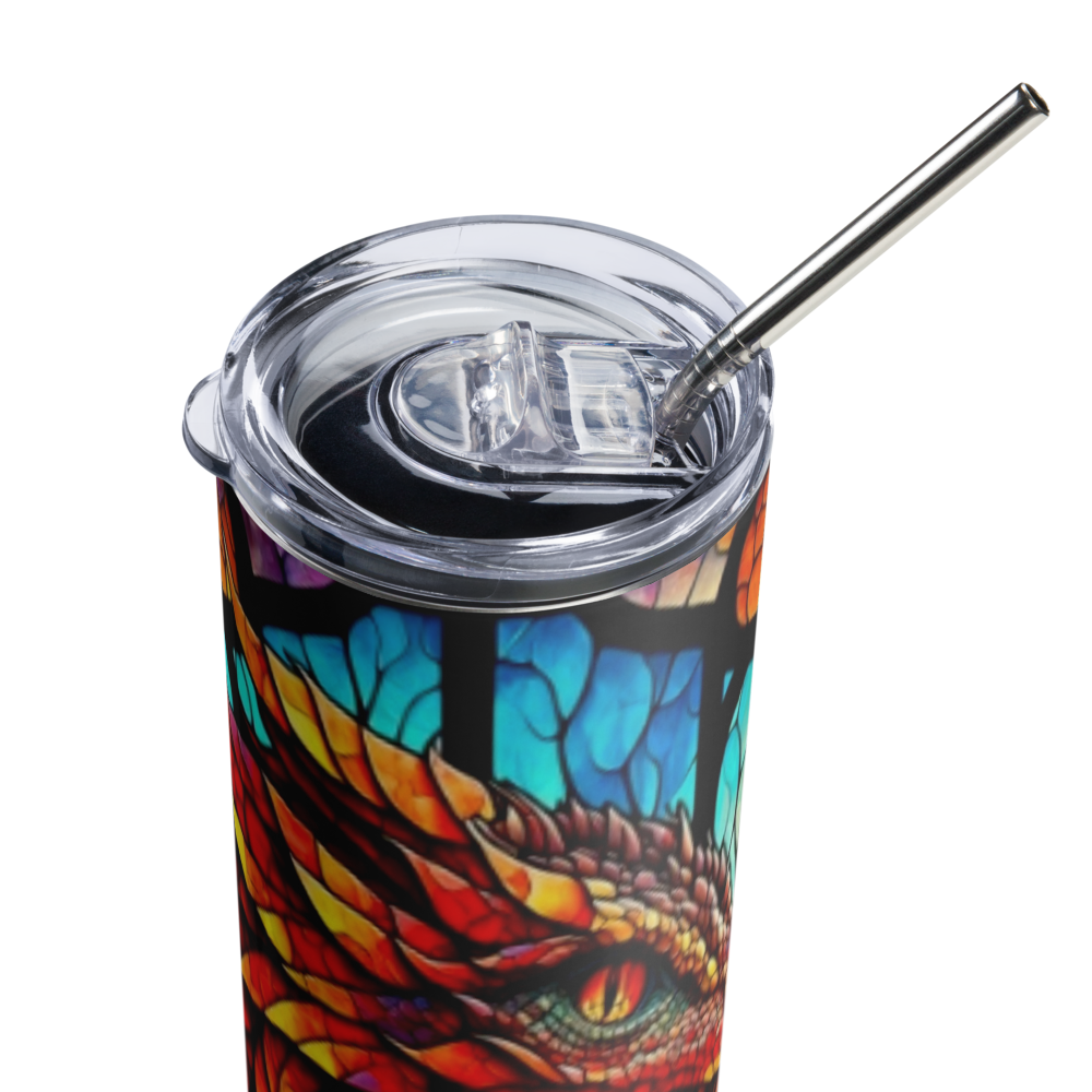 Stain Glass Dragon 20oz Tumbler Cup