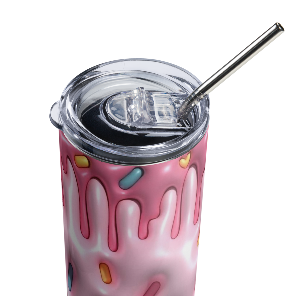 Puffy Donut Sprinkles 20oz Tumbler Cup