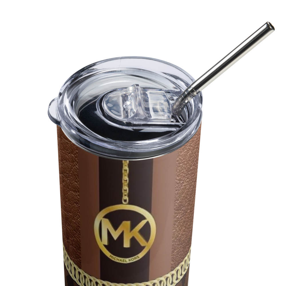 Brown Leather MK 20oz Tumbler Cup