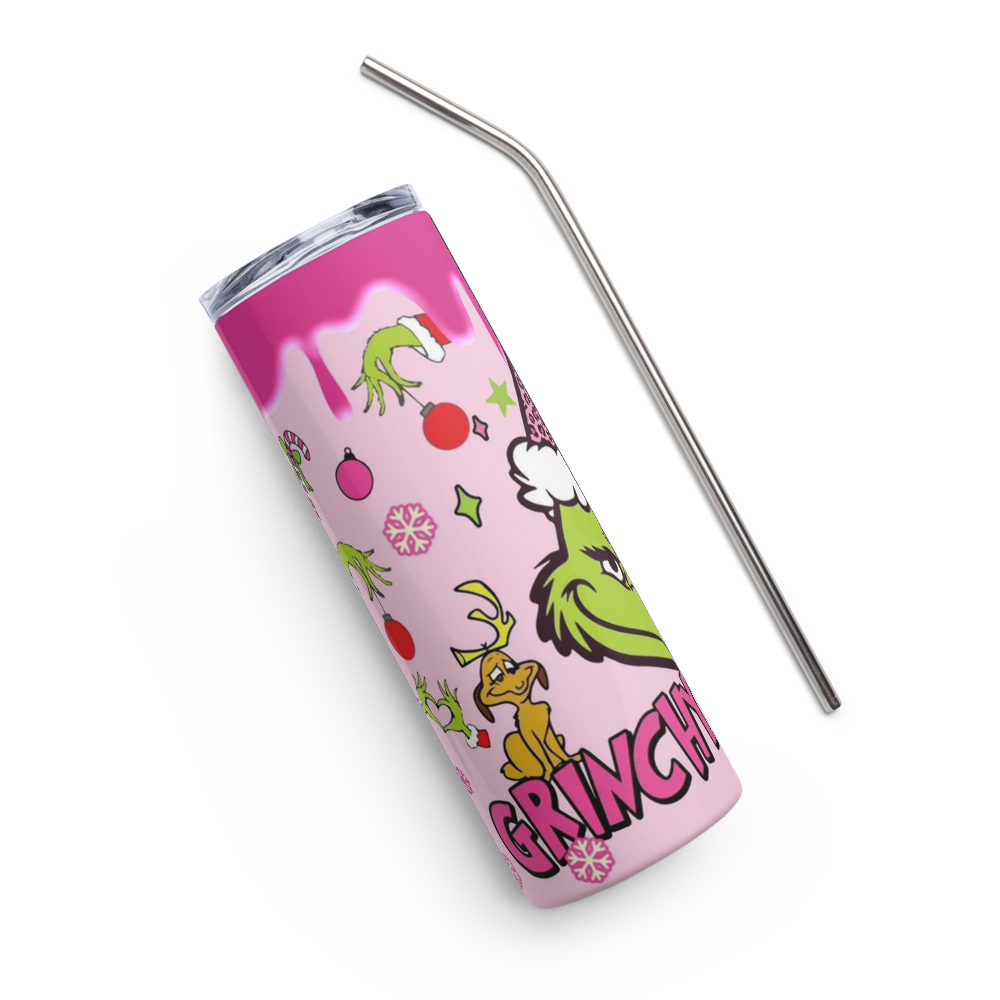 Pink Grinchy and Bougie 20oz Tumbler