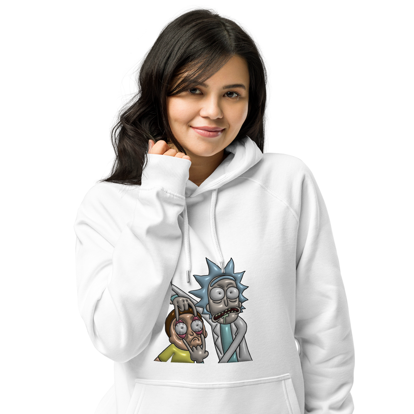 Puffy Rick and Morty Hoodie